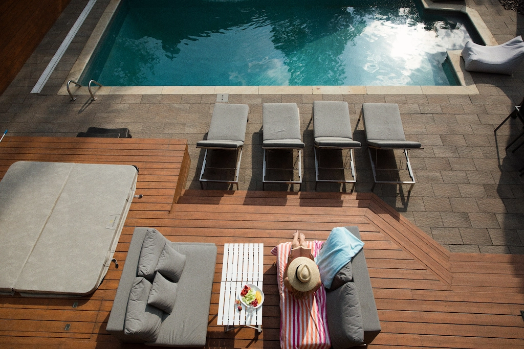 deck ideas above ground pool